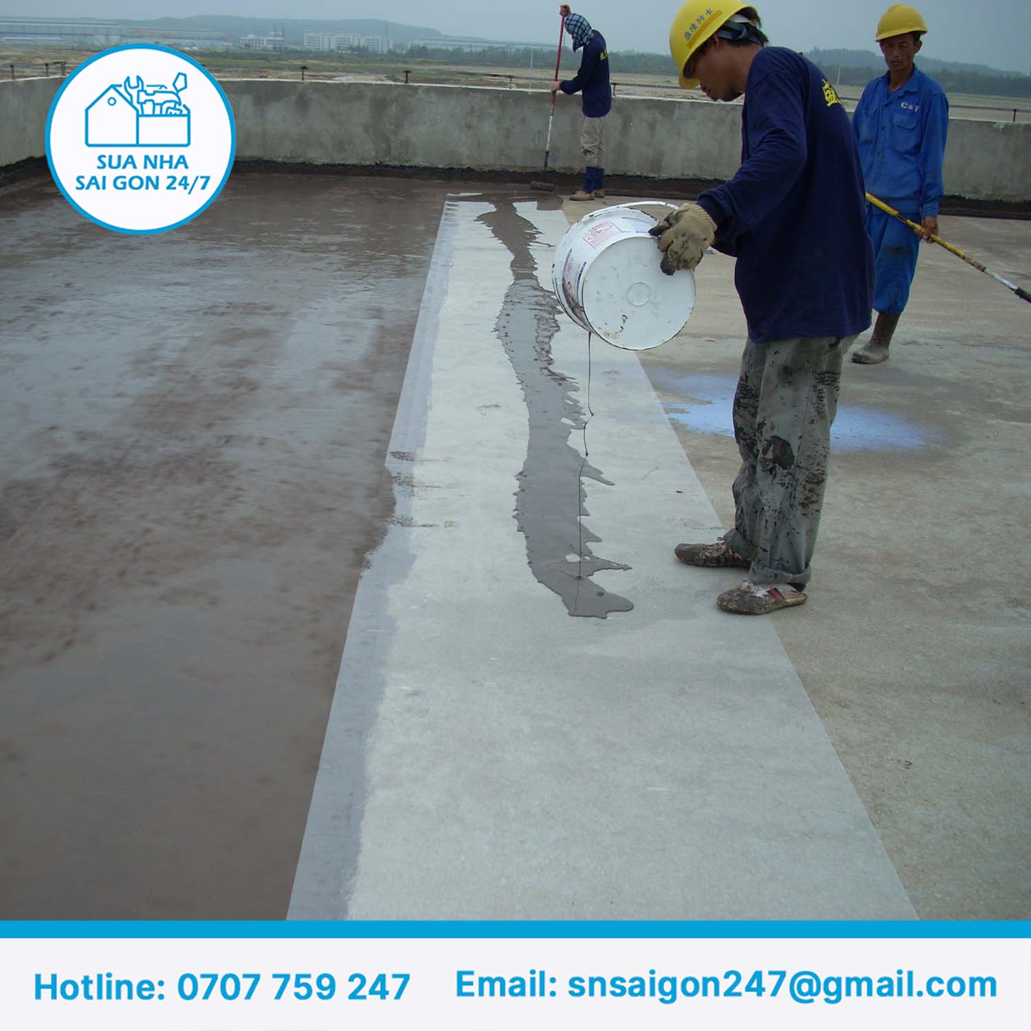 Ceiling waterproofing process in Ho Chi Minh City