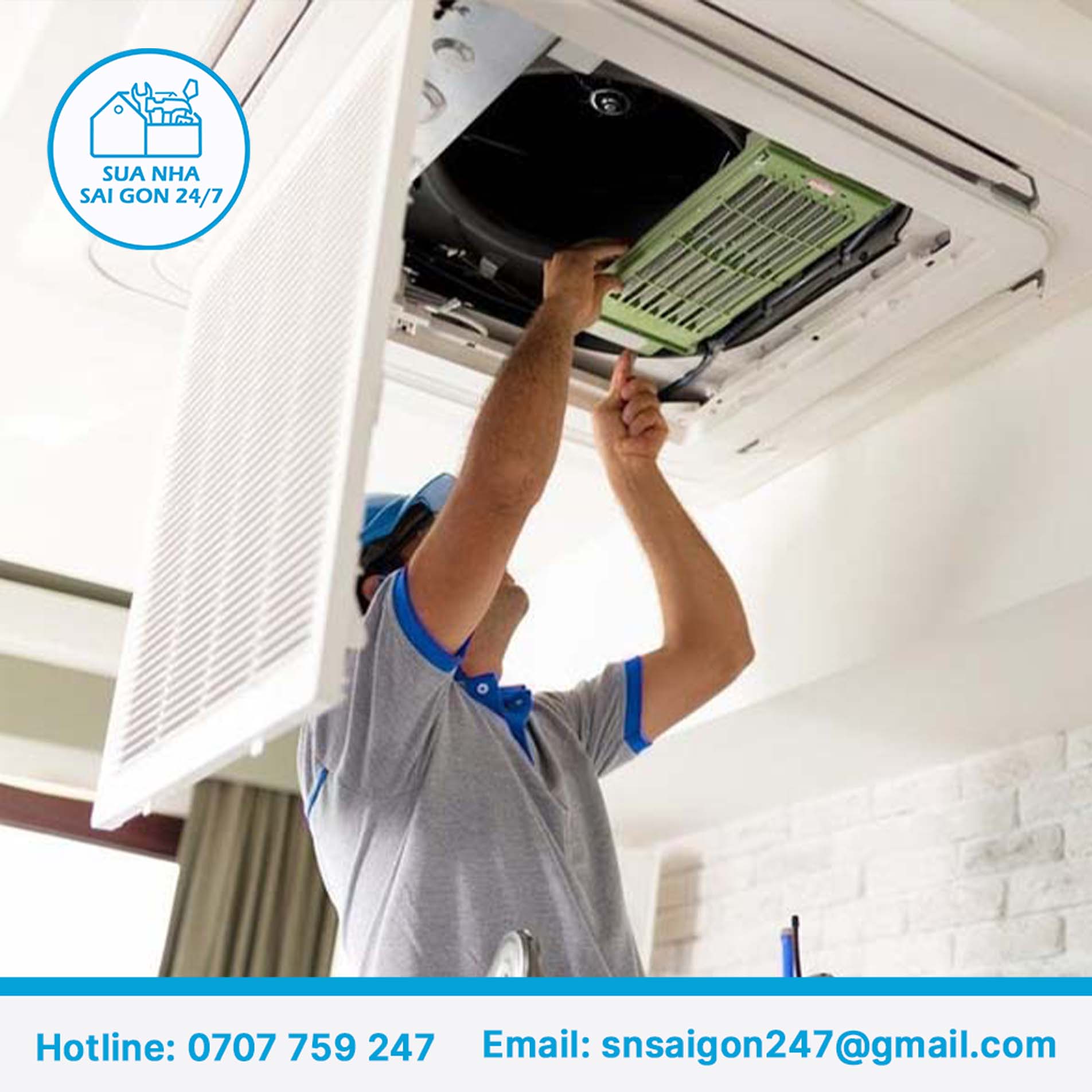 AC repair technician on-site Ho Chi Minh City