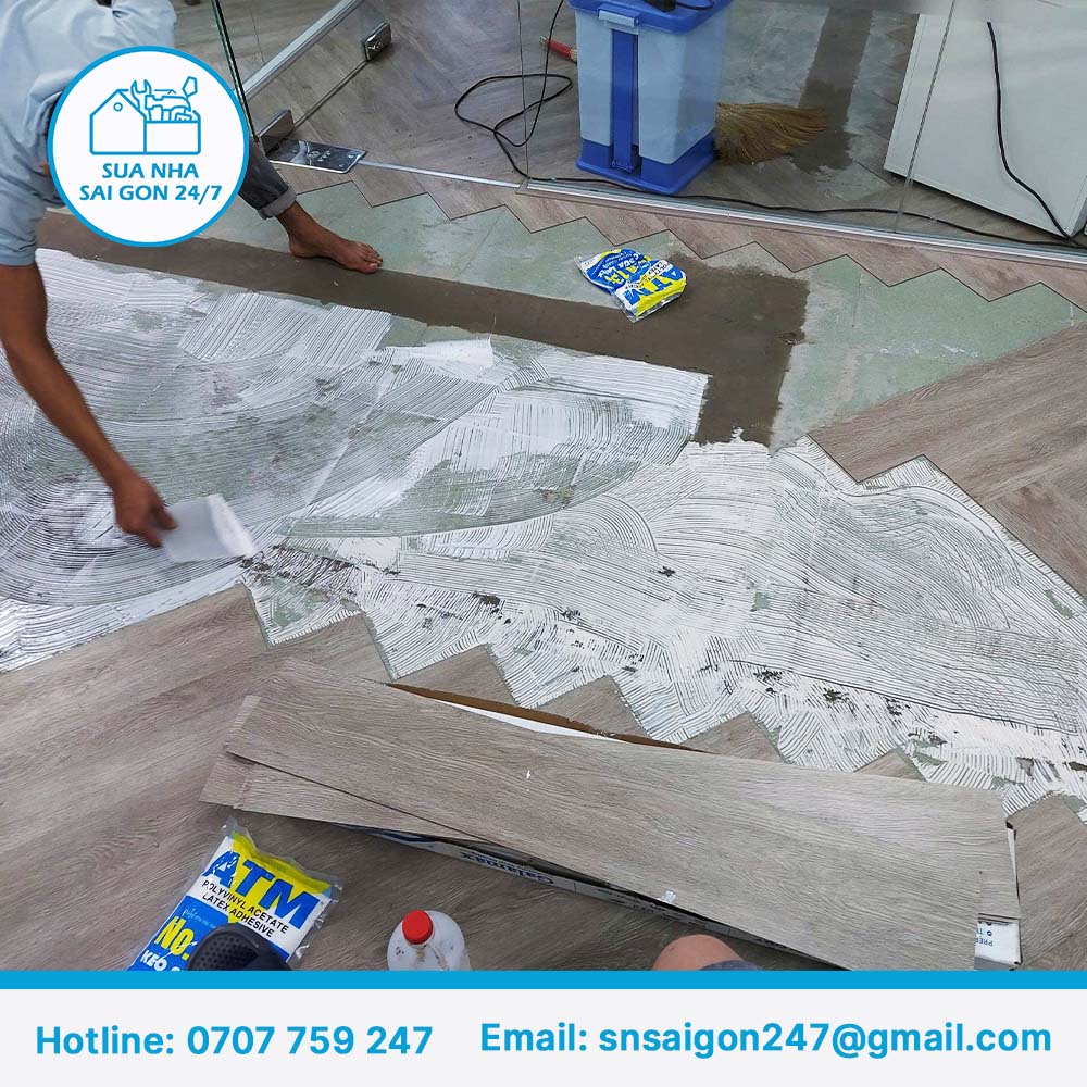 new wood flooring installed in apartment Ho Chi Minh City